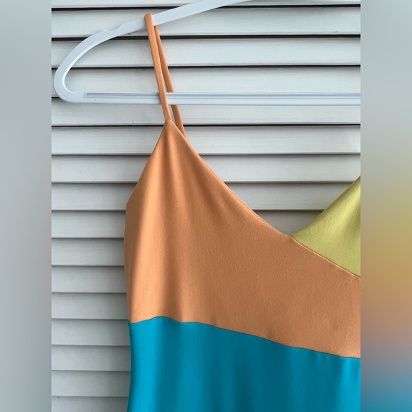 Susana Monaco Rainbow Asymmetric String Dress Sz XS - Picture 4 of 10